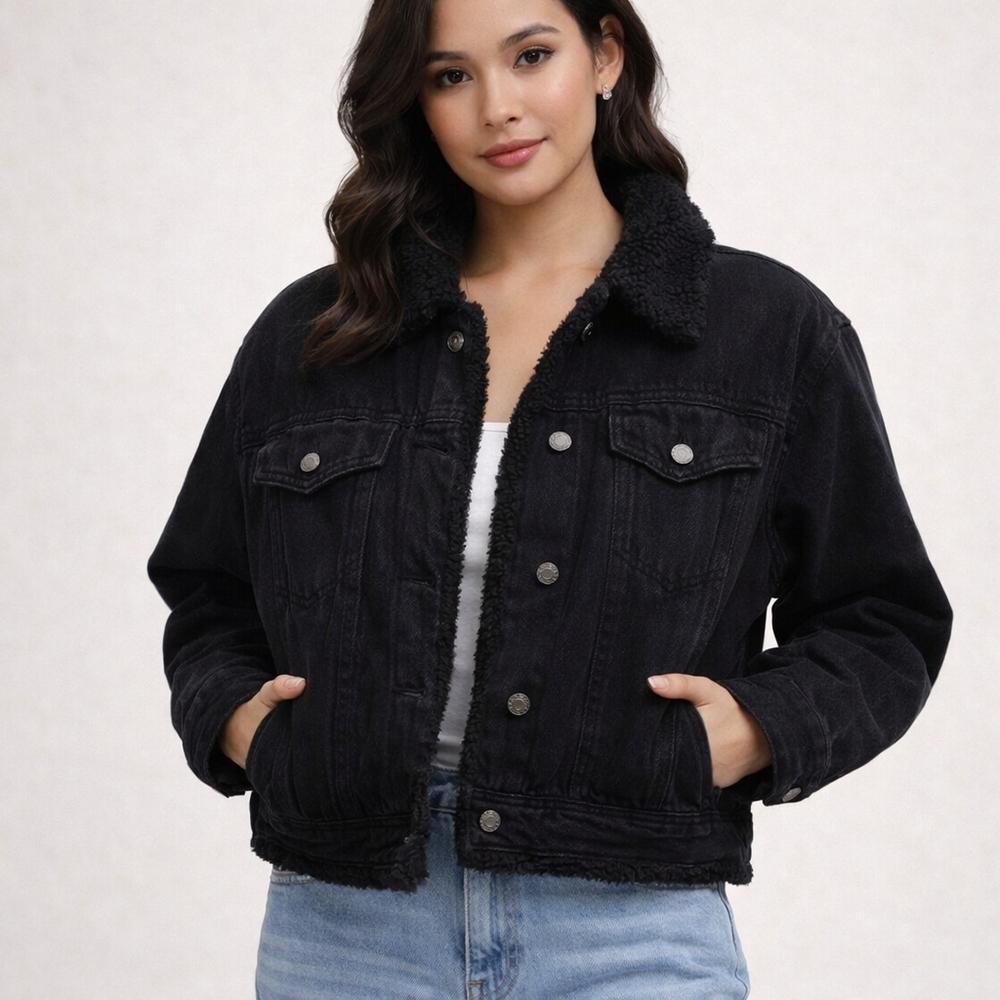 Wild fable black denim jacket